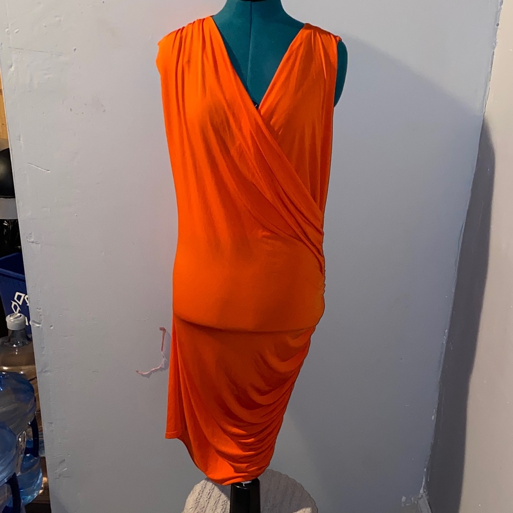 Sofia by Sofia Vergara Asymmetrical Orange Dress